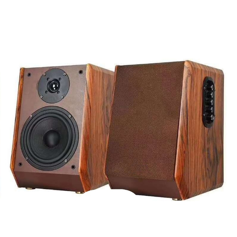 Vofull 4 Ohm Hifi Wooden Bookshelf Speakers with 1W Distortion Factor