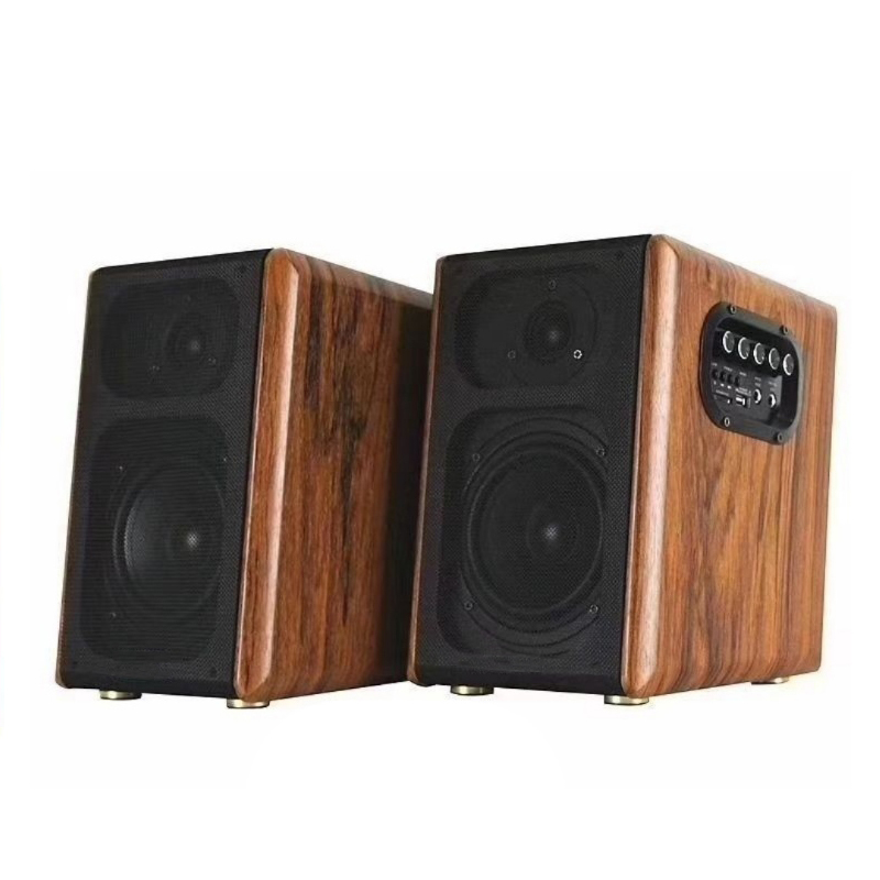 Vofull 4 Ohm Hifi Wooden Bookshelf Speakers with 1W Distortion Factor